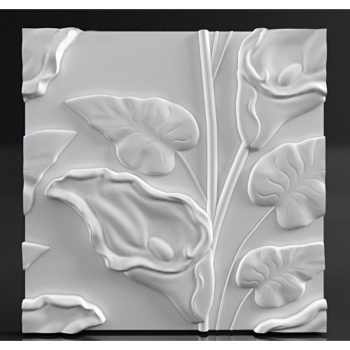 Гипсовая 3D панель Lotus 500х500