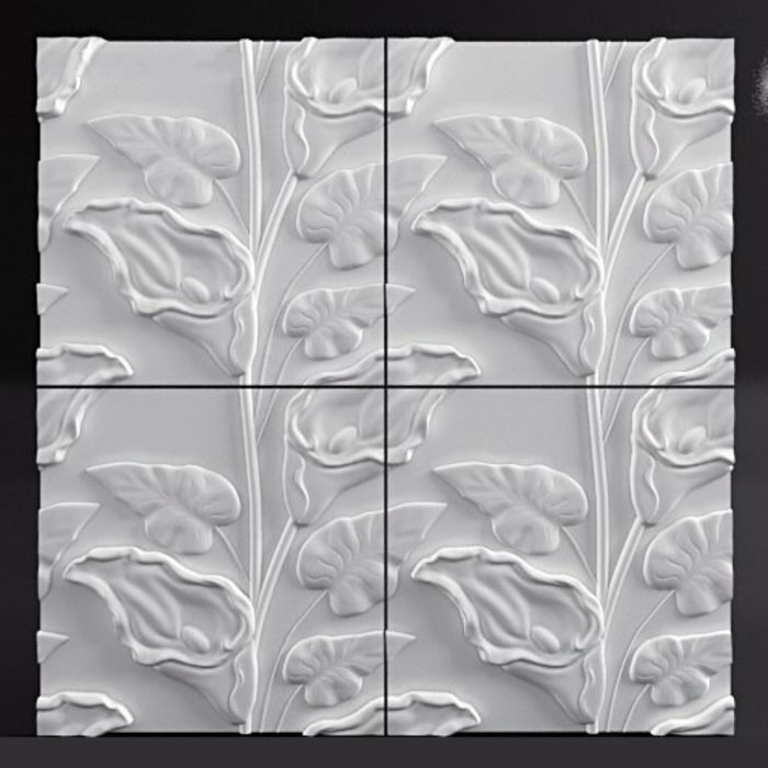 Гипсовая 3D панель Lotus 500х500