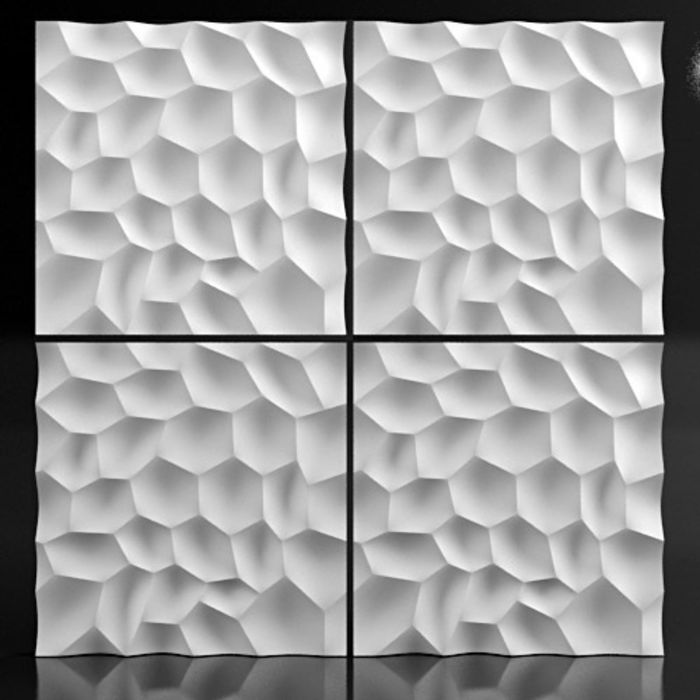 Гипсовая 3D панель Slope 500х500
