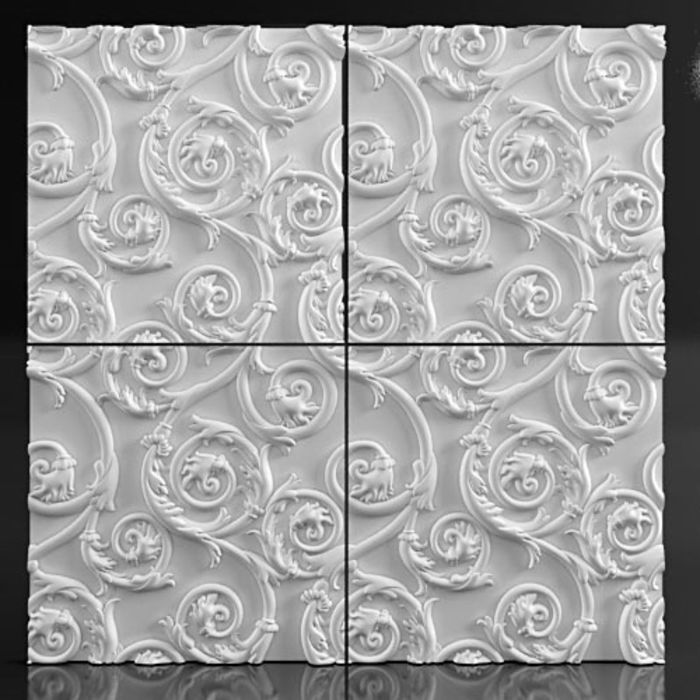 Гипсовая 3D панель Twig 500х500