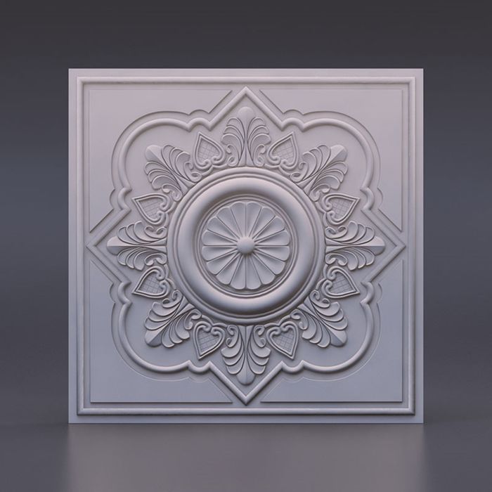 Гипсовая 3D панель "Азия" 500х500