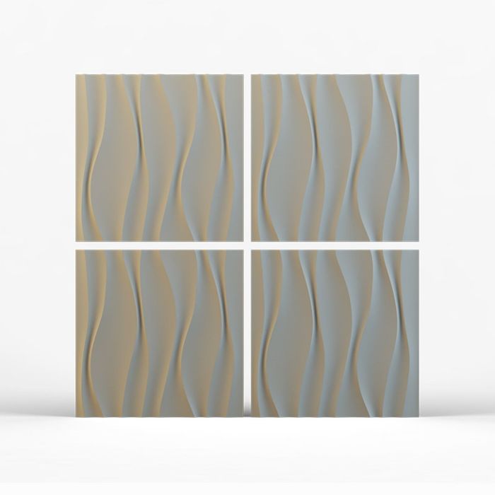 Гипсовая 3D панель "Водопад" 500х500