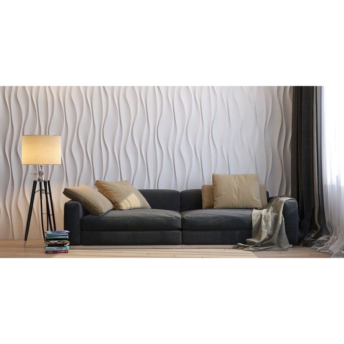 Гипсовая 3D панель "Водопад" 500х500