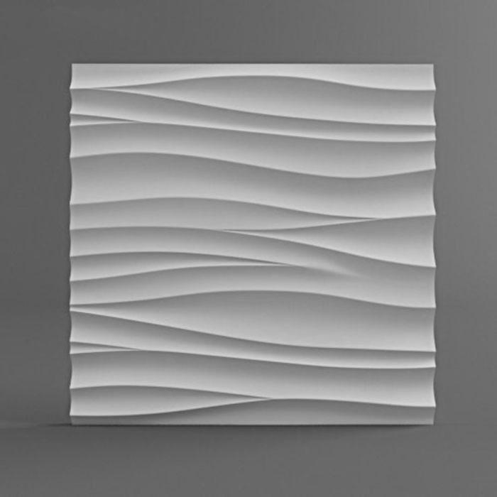 Гипсовая 3D панель "Горизонт" 500х500