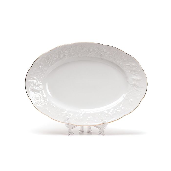 Блюдо овальное, форма Vendanges, декор: Filet Or, 24 см
