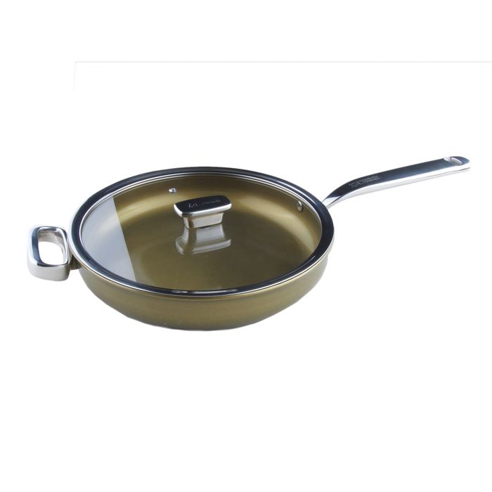 Гл.сковорода 28см c крышкой(стекло) Capri