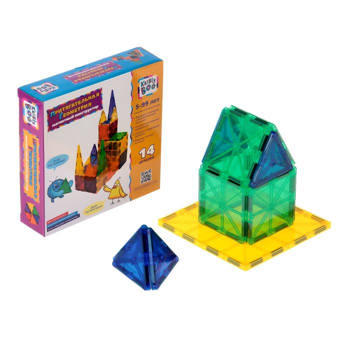 Магнитный конструктор "Притягательная геометрия",14 деталей