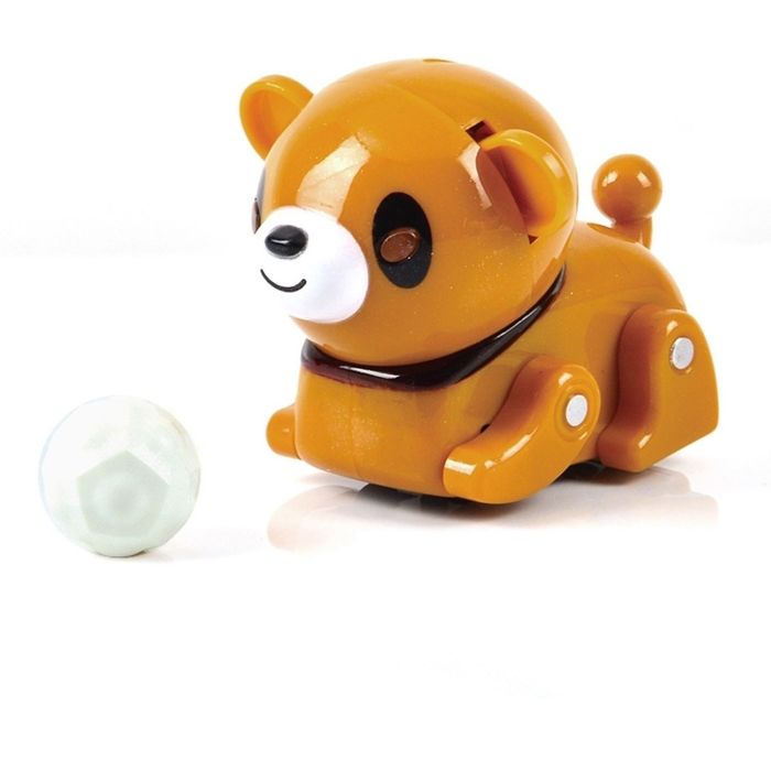 Игрушка интерактивная "Футболист" (8 см, многофункц., свет, звук, мяч, аккум., бат., коричн.)