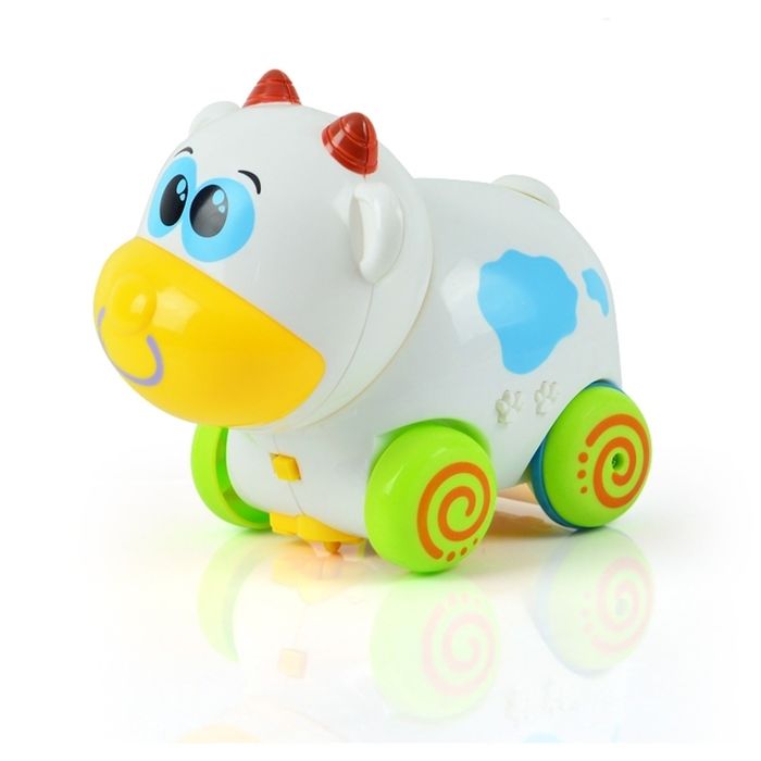 Игрушка р/у "Зверята: Бычок" (14 см, многофункц., свет, звук, бат., разноцвет.)