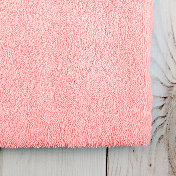 Халат махровый для девочки капюшон+кант, цв. коралл, рост 146, хл100%