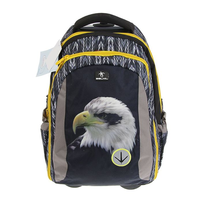 Рюкзак на колесах с эргономичной спинкой Belmil Easy Go 47 х 33 х 20 см, Lumi Eagle
