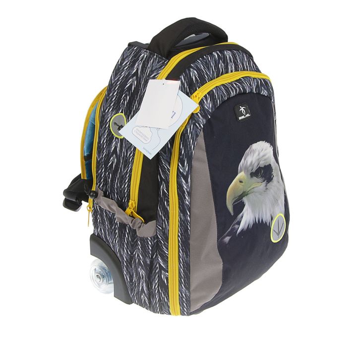 Рюкзак на колесах с эргономичной спинкой Belmil Easy Go 47 х 33 х 20 см, Lumi Eagle