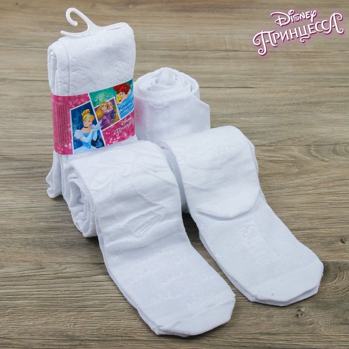 Колготки детские ажурные "Принцессы: Золушка", рост 116-122 см, 6-7 лет, 80% хл.,17% п/а, 3% эл.