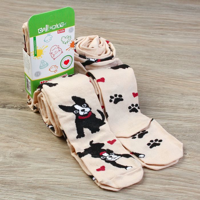 Колготки детские "Бульдог" рост 122-128 см, 7-8 лет, 80% хл.,17% п/а, 3% эл.