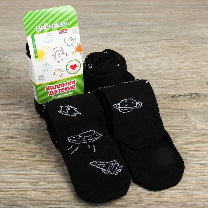 Колготки детские "Космос"  рост 98-104 см, 3-4 лет, 80% хл.,17% п/а, 3% эл.