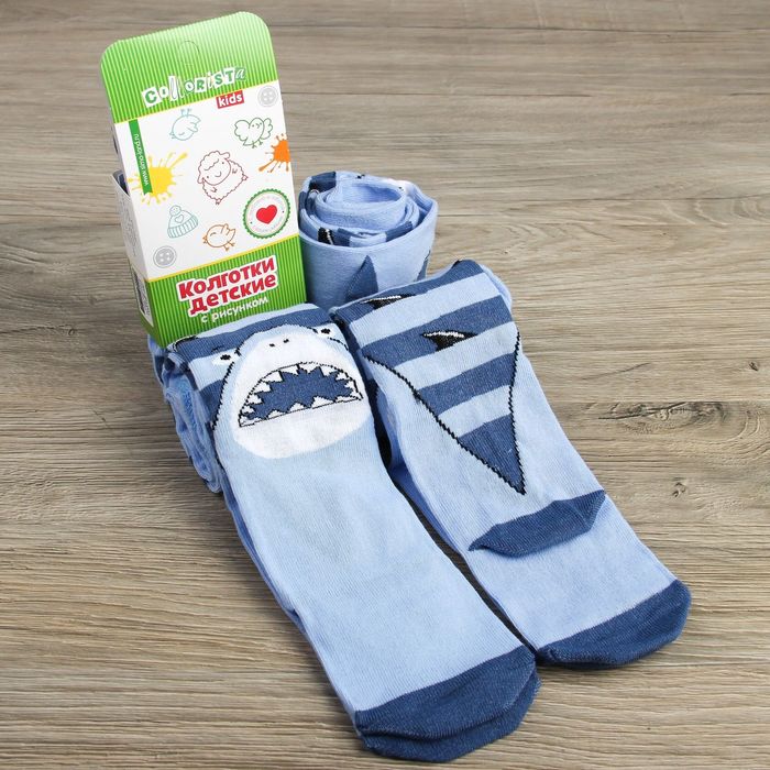 Колготки детские "Акула"  рост 98-104 см, 3-4 лет, 80% хл.,17% п/а, 3% эл.