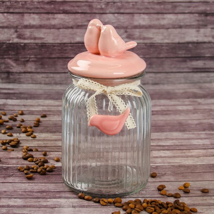 Банка для сыпучих продуктов 1,05 л "Голубки"