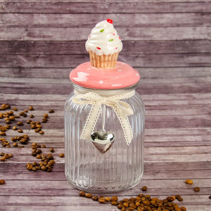 Банка для сыпучих продуктов 1,05 л "Пирожное"
