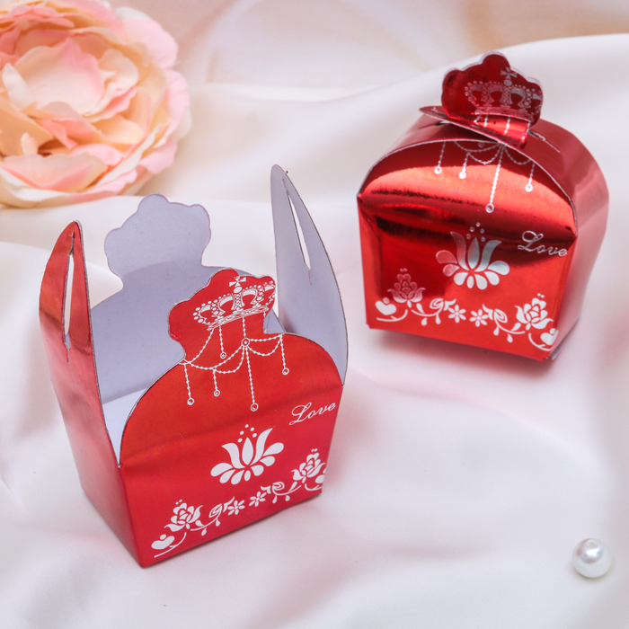 Коробочка подарочная под кольцо/серьги "Сундучок принцессы" 7*4*8,5, цвет МИКС