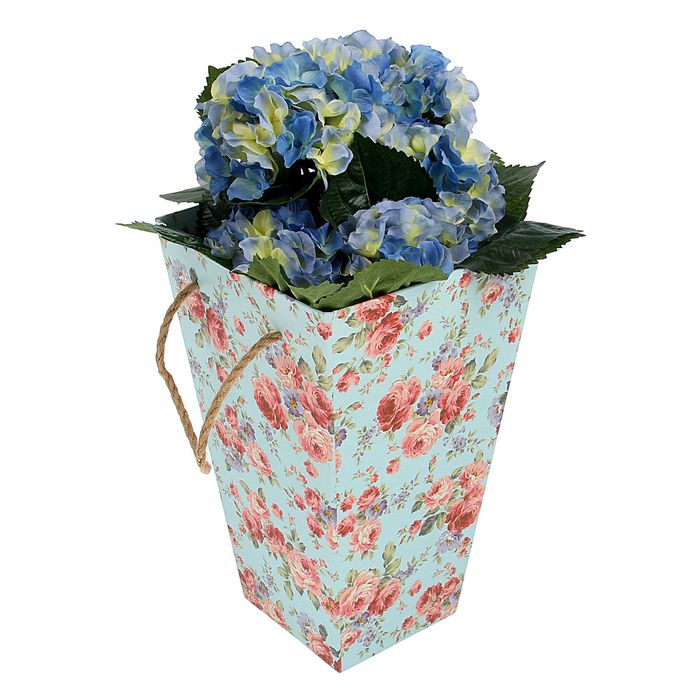 Переноска для цветов с ручками 18 х 18 х 30 см