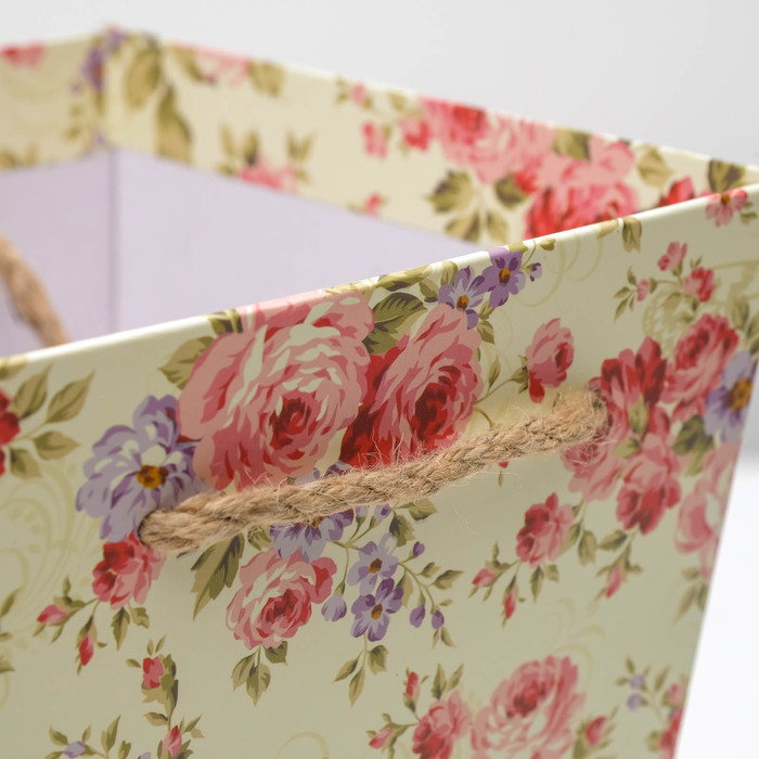 Переноска для цветов с ручками 18 х 18 х 30 см