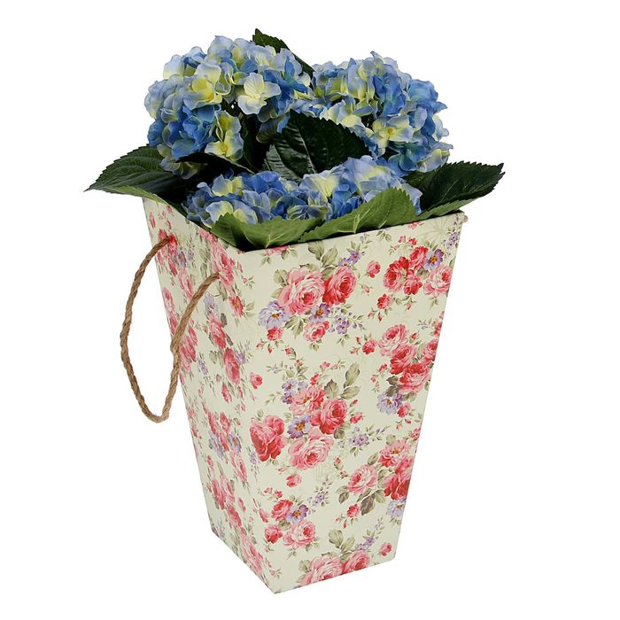 Переноска для цветов с ручками 18 х 18 х 30 см