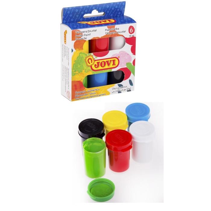 Гуашь 6 цветов по 15 мл JOVI