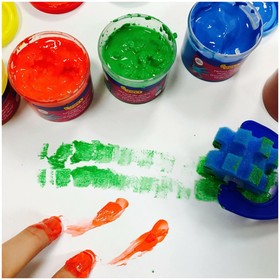 Краски пальчиковые, набор 6 цветов х 125 мл, JOVI, для малышей от Сима-ленд