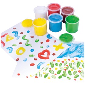 Краски пальчиковые, набор 6 цветов х 125 мл, JOVI, для малышей от Сима-ленд