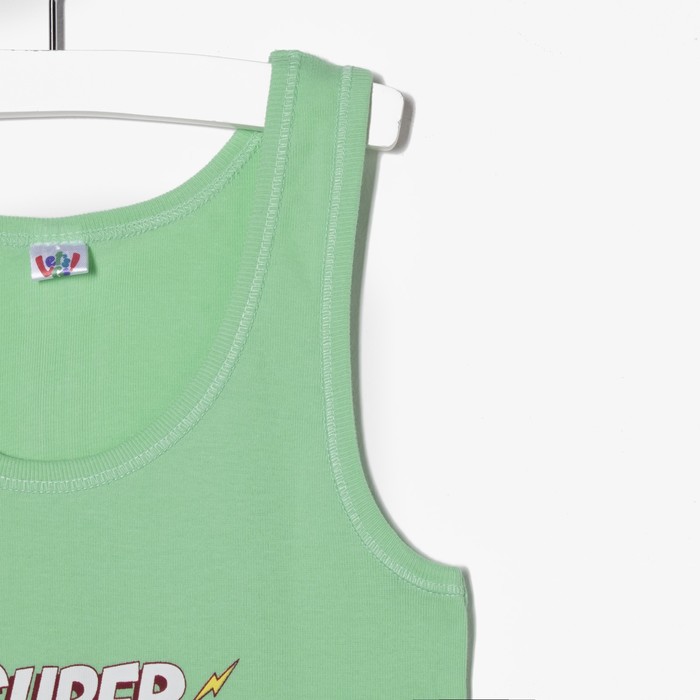 Майка для мальчика, рост 140 см, цвет зелёный 2211