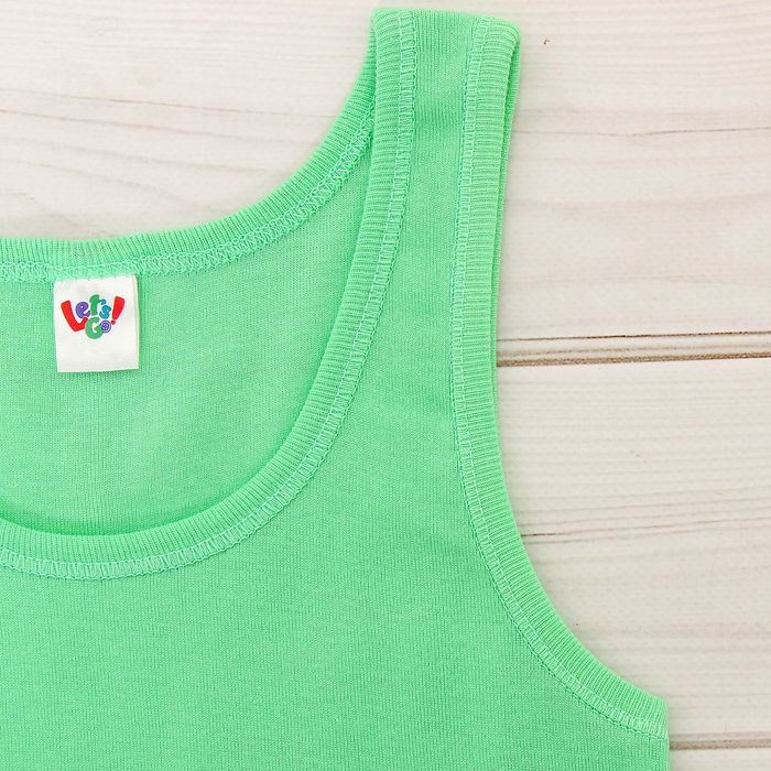 Майка для мальчика, рост 140 см, цвет зелёный 2211