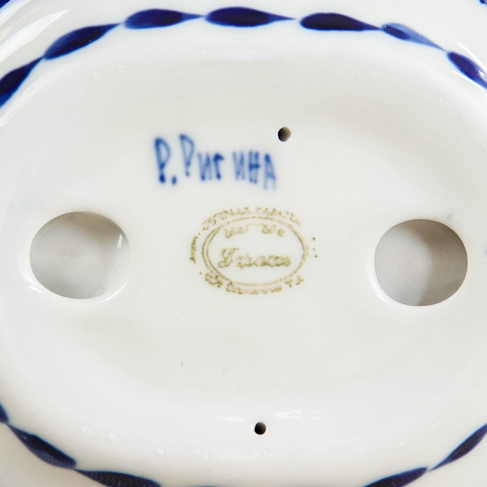 Набор для специй «Корзинка», гжель, кобальт