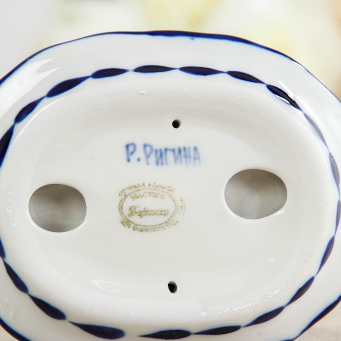 Набор для специй «Совы», гжель, кобальт