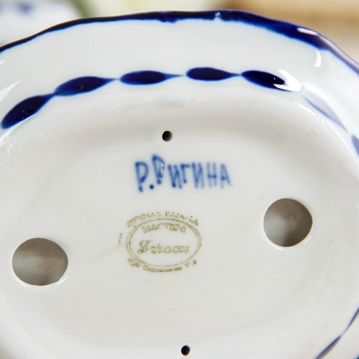 Набор для специй «Корзинка с бочонками», гжель