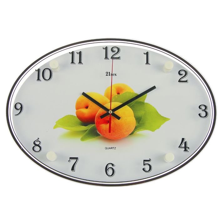 Часы настенные овальные "Абрикосы", 24х34 см  микс