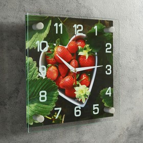 

Часы настенные, серия: Кухня, "Клубника", 25х25 см