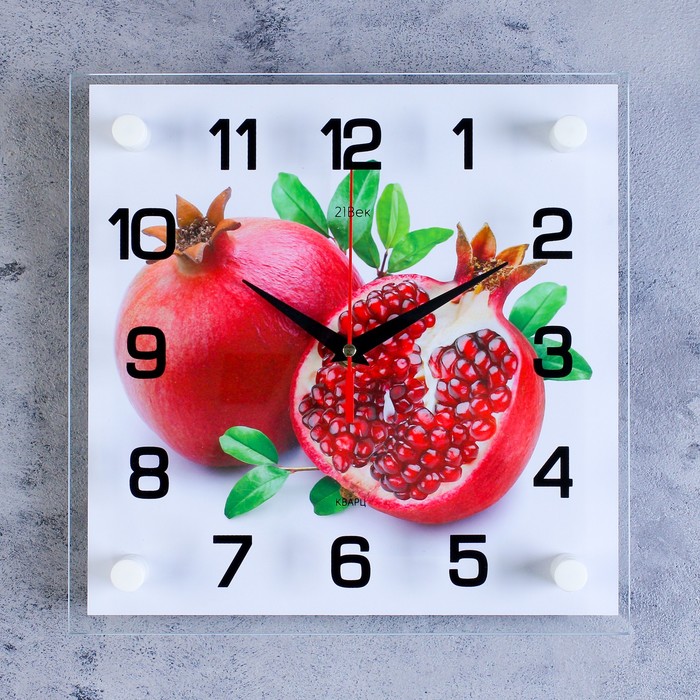 Часы настенные квадратные "Гранат", 25х25 см