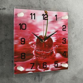

Часы настенные, серия: Кухня, "Вишня", 25х25 см, микс