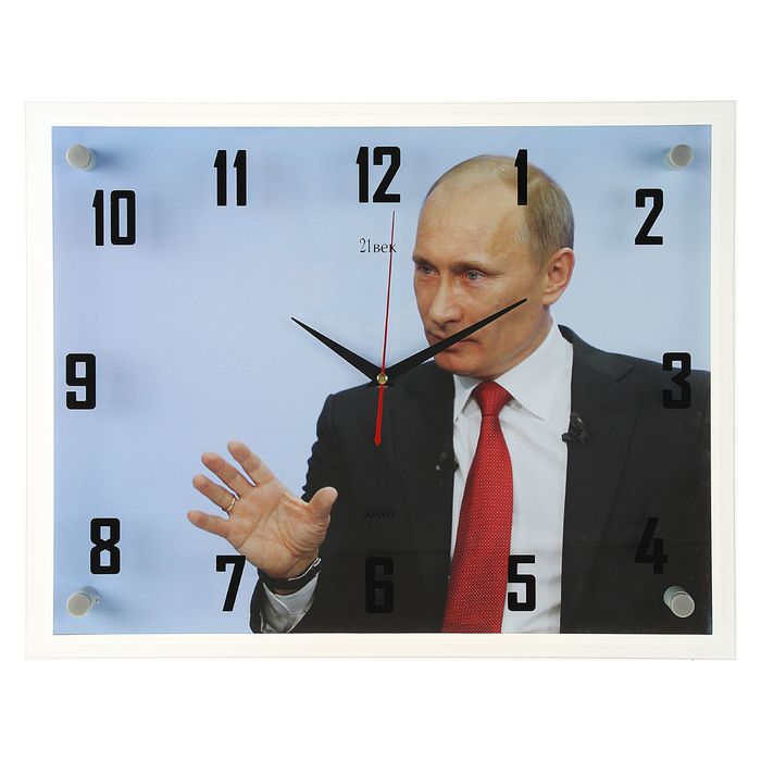 Часы настенные прямоугольные "В.В. Путин", 35х45 см