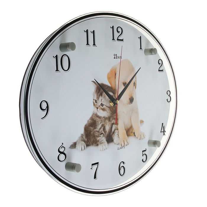 Часы настенные овальные "Зверята", 35х46 см