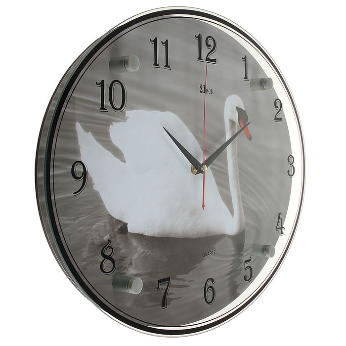 Часы настенные овальные "Лебедь", 35х46 см
