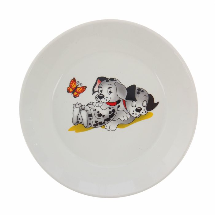 Блюдце-тазик 14 см "Озорные щенки", 150 мл, рисунок МИКС