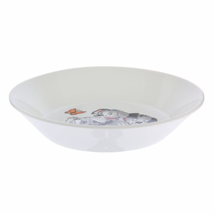 Блюдце-тазик 14 см "Озорные щенки", 150 мл, рисунок МИКС