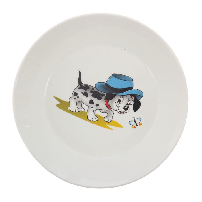 Блюдце-тазик 14 см "Озорные щенки", 150 мл, рисунок МИКС