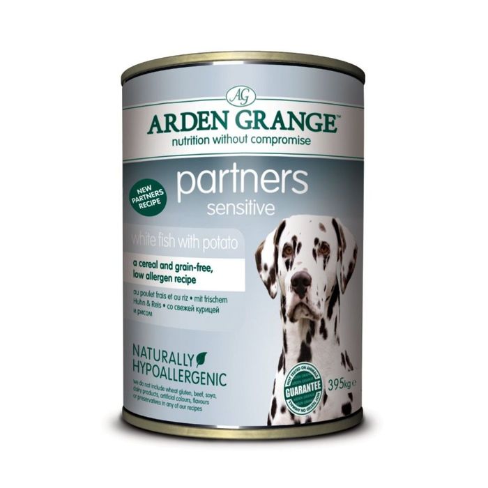 Влажный корм Arden Grange для собак, с белой рыбой и картофелем, 0,395 кг
