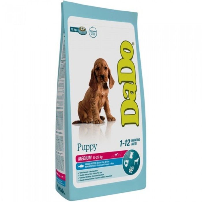 Сухой корм DaDo для щенков средних пород, с рыбой и рисом, 12 кг