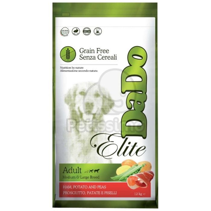 Сухой корм DaDo для собак средних и крупных пород, беззерновой, с ветчиной и картофелем , 3 кг