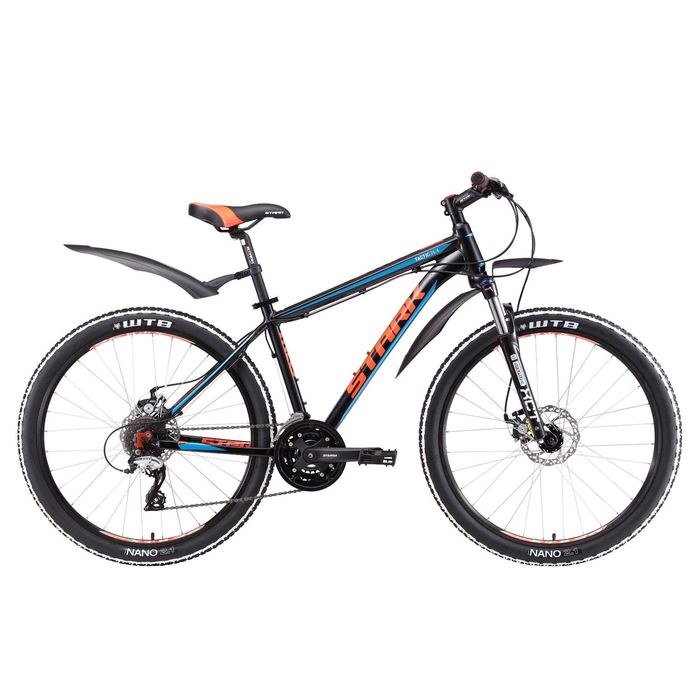 Велосипед 26" Stark Tactic 26.4 D, 2017, цвет чёрно-оранжевый, размер 20"