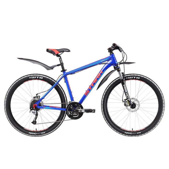 Велосипед 27, 5" Stark Tactic 27.5 D, 2017, цвет сине-красный, размер 20"