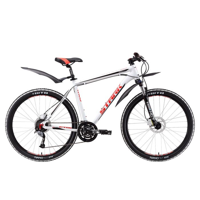 Велосипед 27, 5" Stark Tactic 27.5 HD, 2017, цвет бело-красный, размер 16"